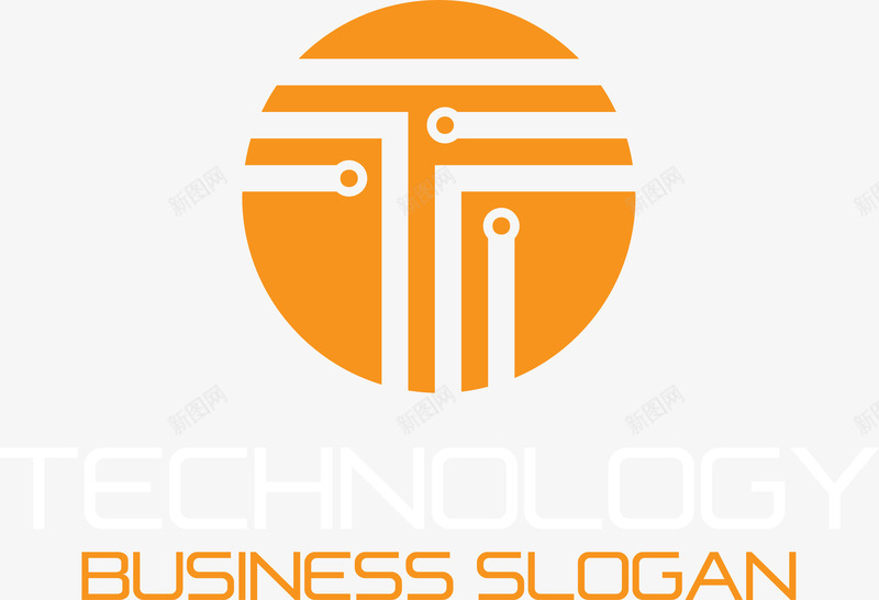 橙色科技电子公司标识logo图标png_新图网 https://ixintu.com 信息科技公司 公司标识logo设计 圆形logo 接线图 未来科技 橙色 电子元件 电子元件图 电路图 电路板 科技 科技感线条 科技电路图