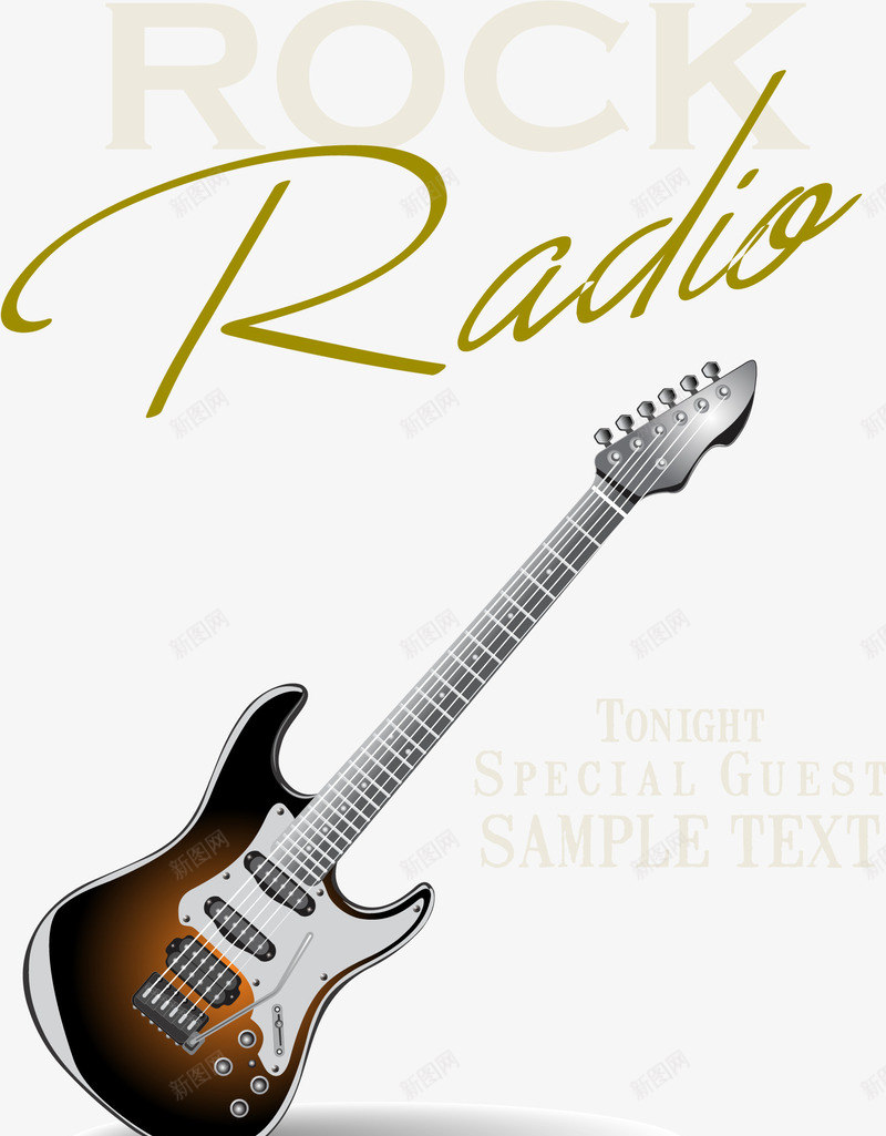 音乐海报矢量图eps_新图网 https://ixintu.com rock 吉他 矢量吉他 矢量音乐海报 音乐海报 矢量图