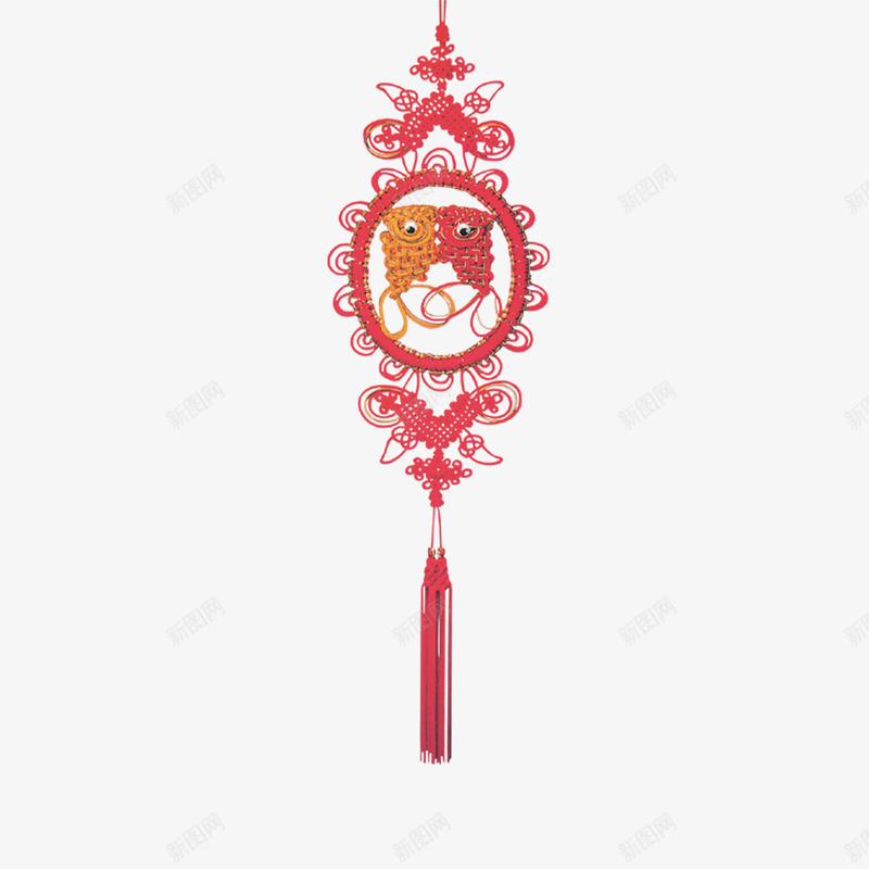 挂饰png免抠素材_新图网 https://ixintu.com 中国风饰品 吊穗 挂饰 汽车吉祥挂件 红绳 装饰饰品