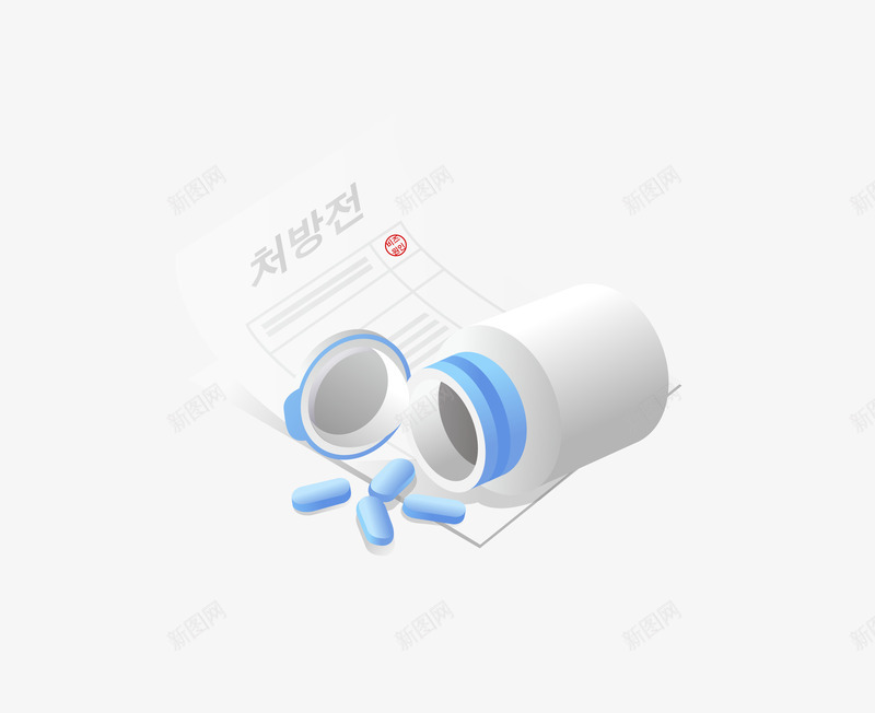 立体医疗白色药瓶药片png免抠素材_新图网 https://ixintu.com 医疗 白色 立体 药片 药瓶 说明书
