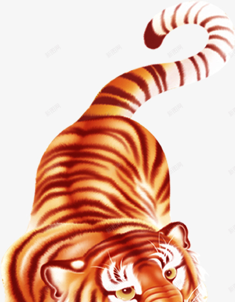古典吉祥物老虎手绘png免抠素材_新图网 https://ixintu.com 古典 吉祥物 老虎