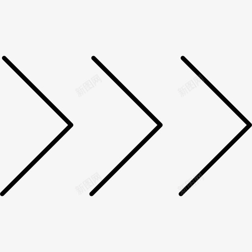 三字形箭头指向正确的图标png_新图网 https://ixintu.com 三 右方向 挑战包 点 瞄准 箭 雪佛龙