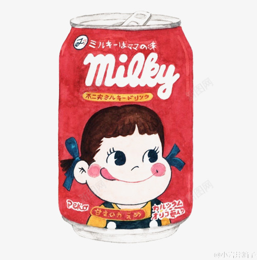 卡通易拉罐psd免抠素材_新图网 https://ixintu.com 声音 日系 易拉罐 牛奶 红色 铁罐饮料 饮料