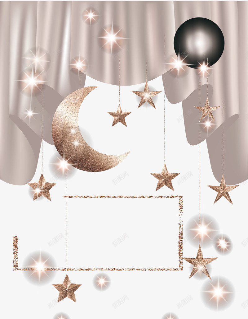 璀璨的星星png免抠素材_新图网 https://ixintu.com 幕布 星星 星星挂饰 璀璨星星 矢量png 金色星星
