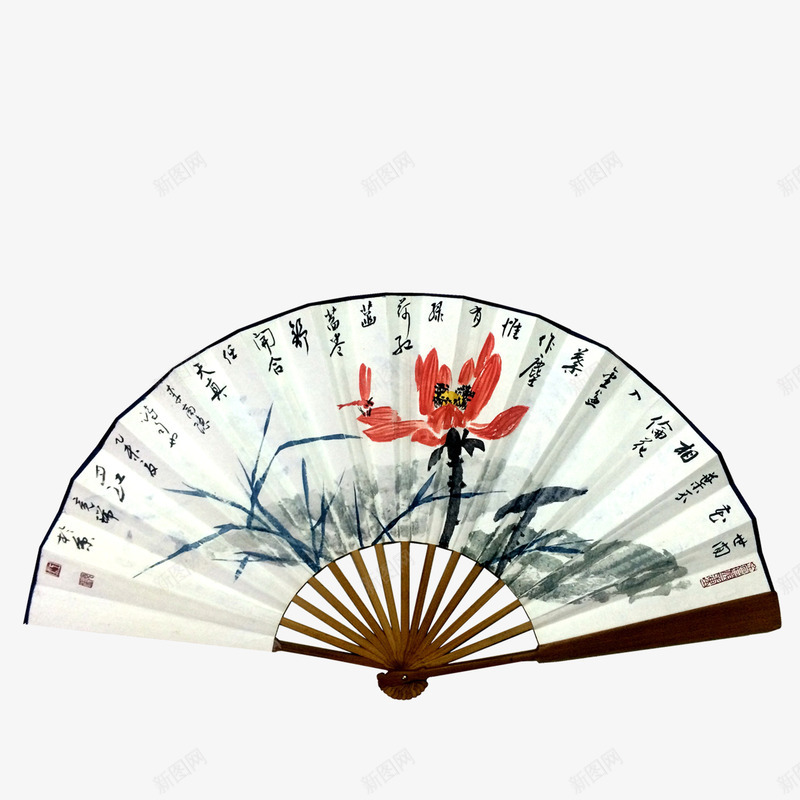 中国风古诗词扇子png免抠素材_新图网 https://ixintu.com 中国风 古诗词 扇子 折扇