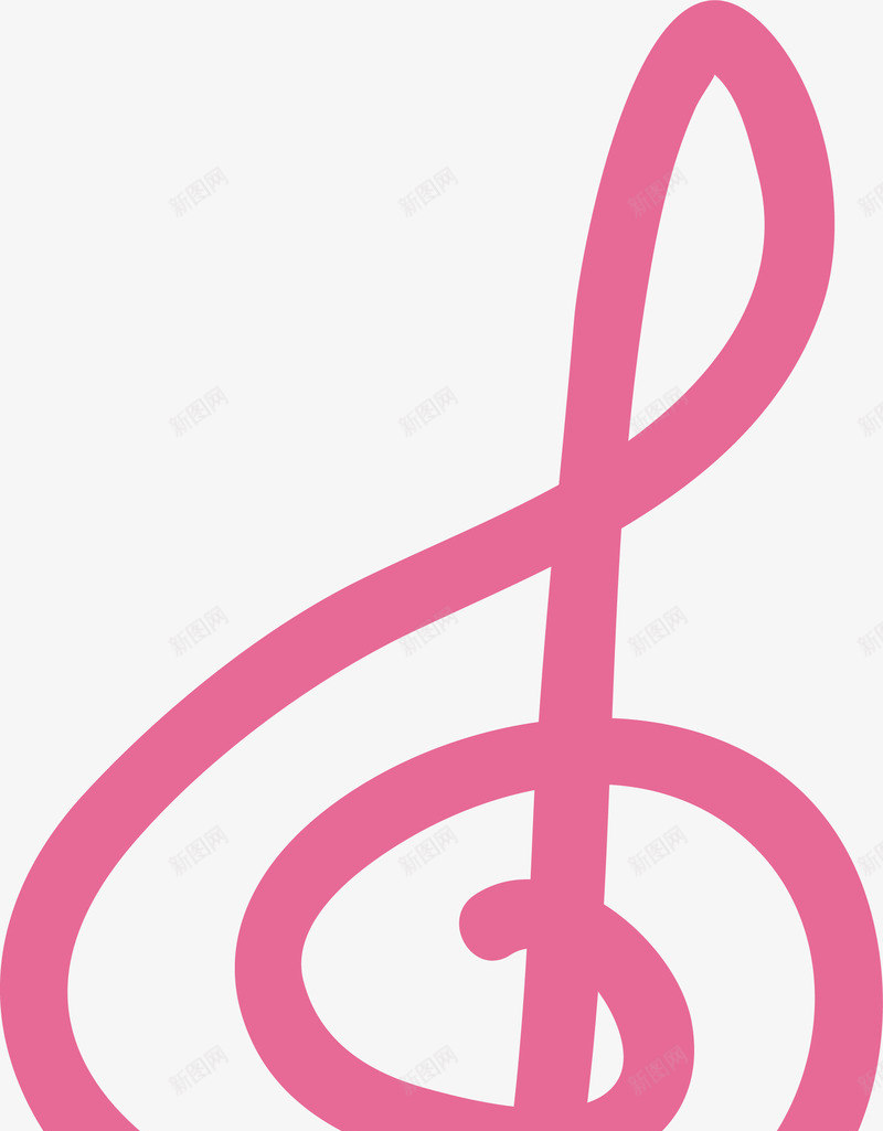卡通音乐音符矢量图ai免抠素材_新图网 https://ixintu.com 卡通手绘 粉红色PNG 音乐 音符 矢量图