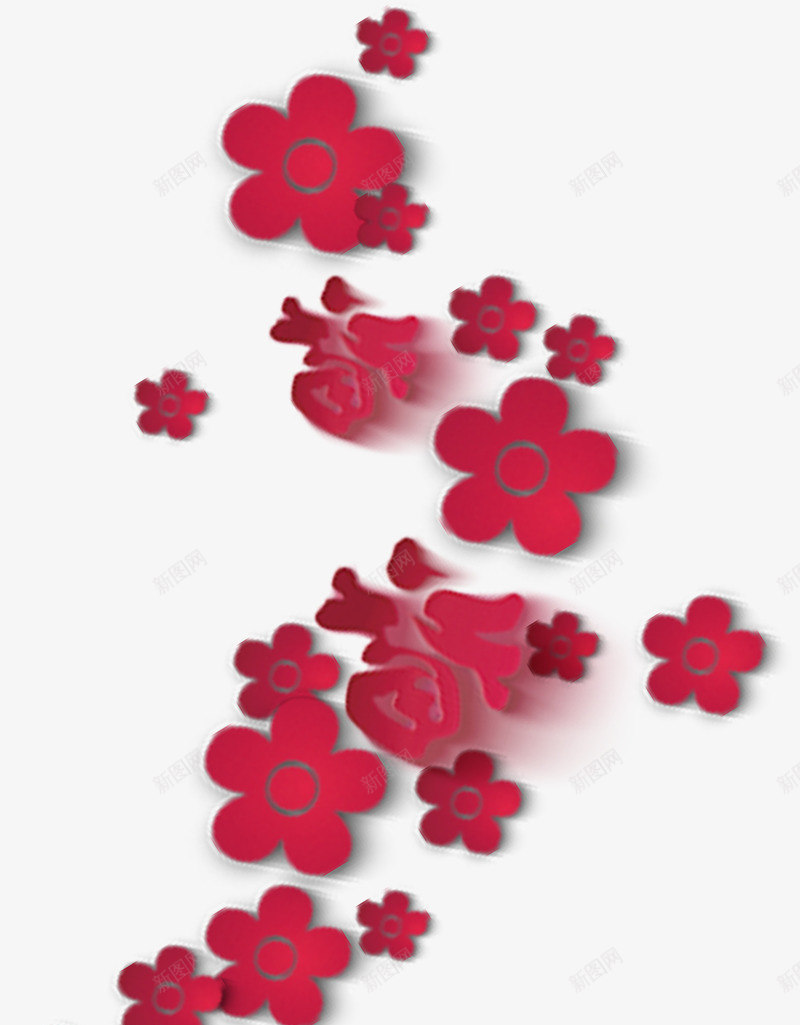 梅花png免抠素材_新图网 https://ixintu.com 古典 春节联欢晚会 梅花 梅花素材 玫红