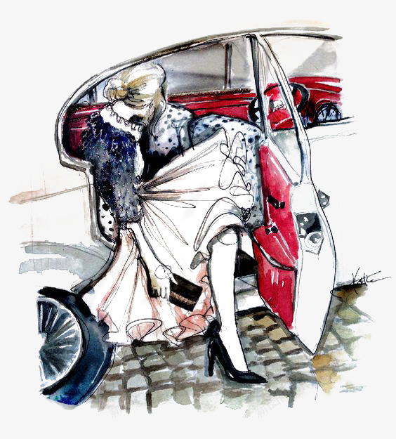 优雅女生png免抠素材_新图网 https://ixintu.com 下车 优雅 卡通 女生 手绘 插画 礼服