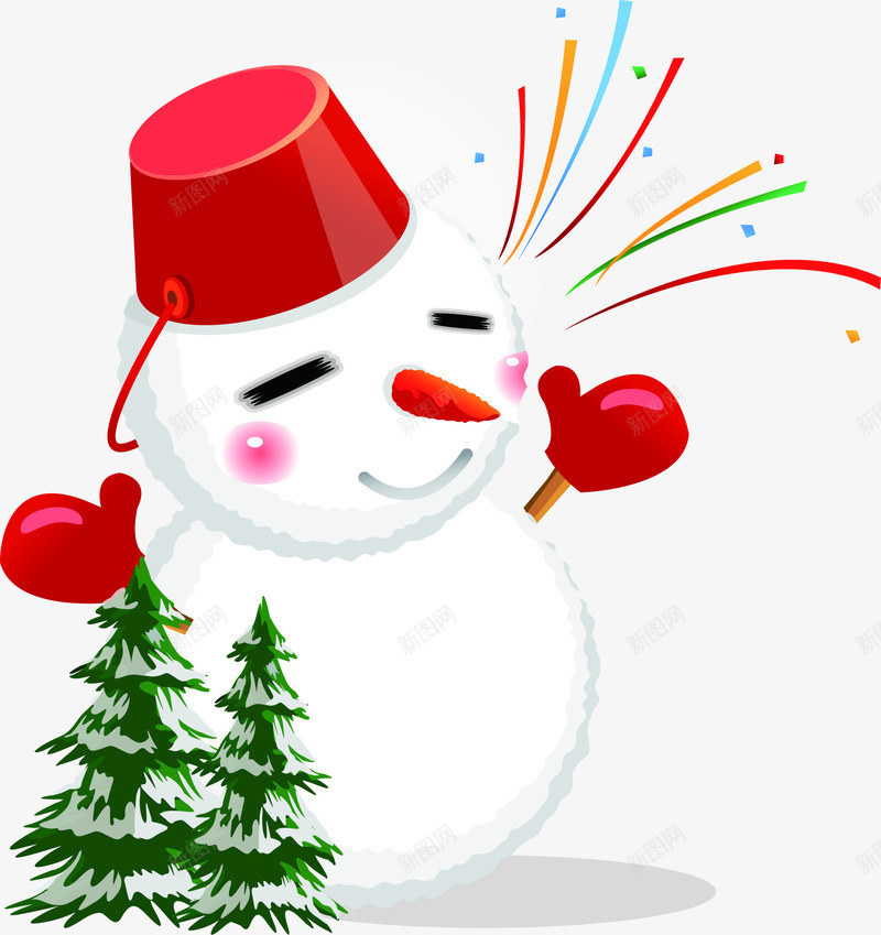 卡通可爱白色雪人png免抠素材_新图网 https://ixintu.com 卡通 可爱 白色 雪人
