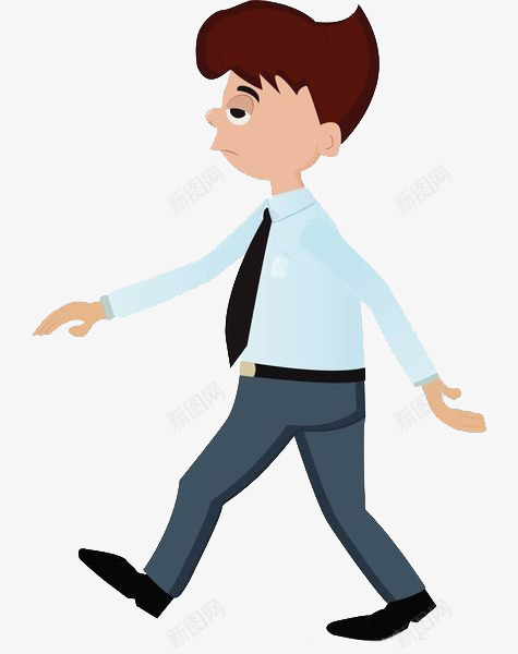 一个有黑眼圈的男人png免抠素材_新图网 https://ixintu.com 上班族 卡通手绘 男人 疲惫的人 西装革履 领带