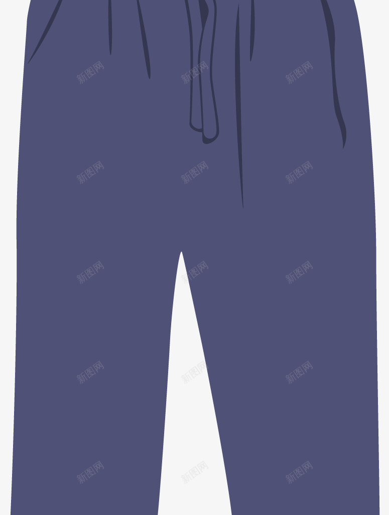 手绘蓝色连体裤png免抠素材_新图网 https://ixintu.com 女装 手绘 蓝色连体裤