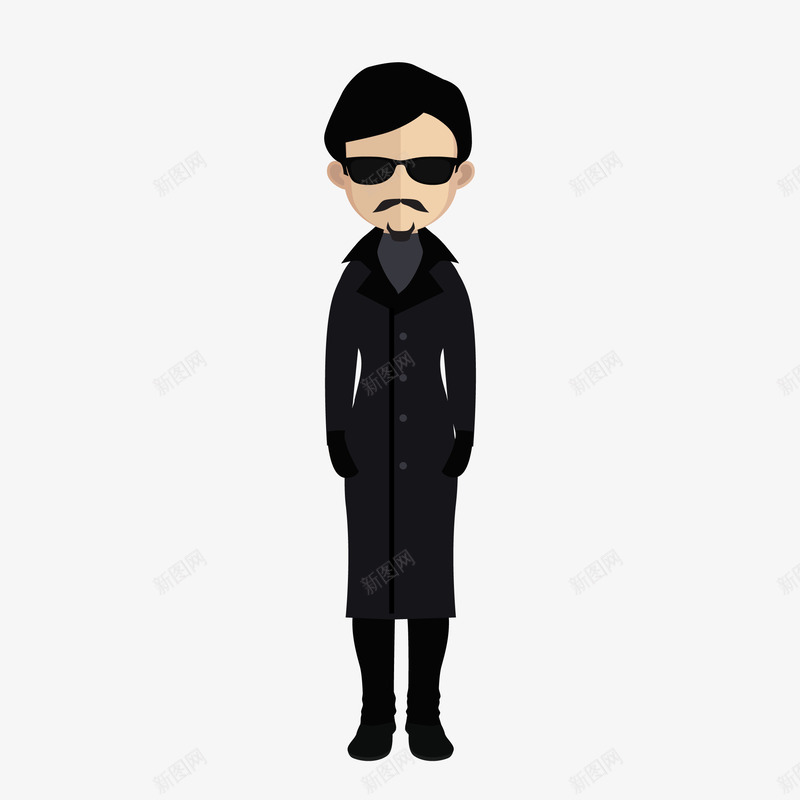 黑社会男人扁平化矢量图eps免抠素材_新图网 https://ixintu.com 扁平化 扁平化人物 扁平化服装 扁平化站姿 扁平化风格 男人 黑社会 矢量图