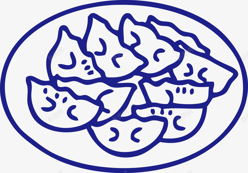 一盘水饺卡通饺子png免抠素材_新图网 https://ixintu.com dumpling 一盘水饺 卡通饺子 年夜饭水饺 矢量水饺