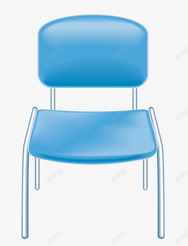 卡通家具png免抠素材_新图网 https://ixintu.com 办公用品 椅子 蓝色