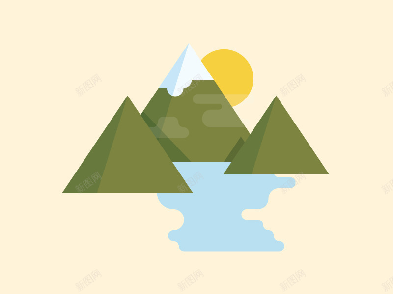 手绘绿色大树太阳png免抠素材_新图网 https://ixintu.com 大树 太阳 绿色