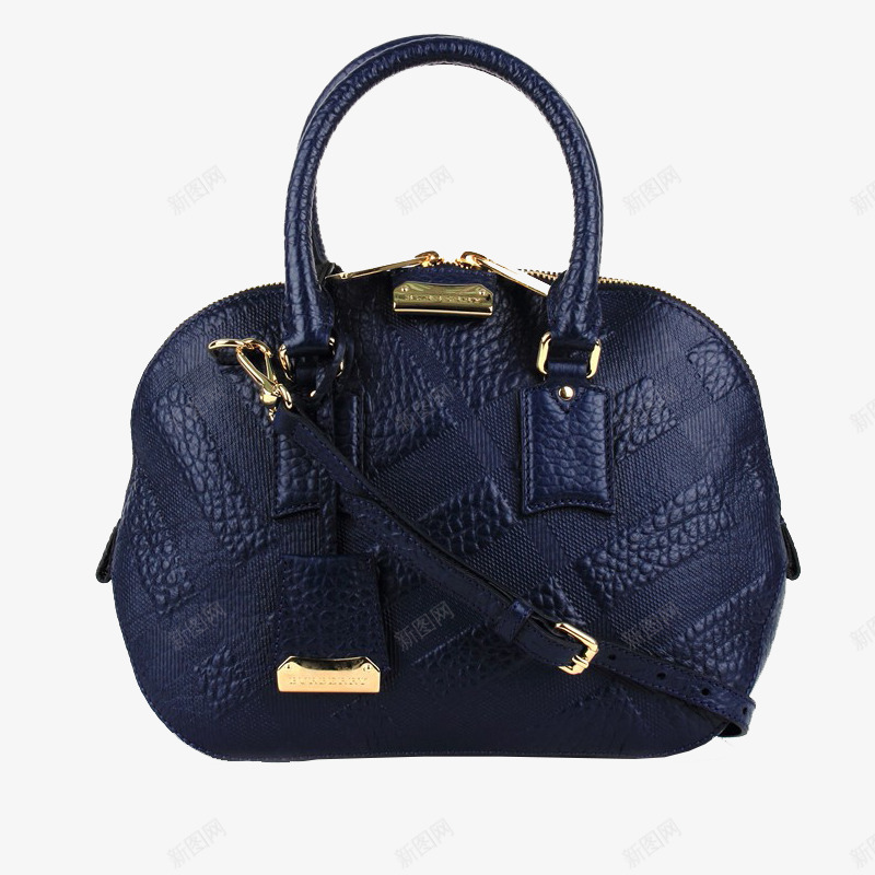 博柏利真牛皮手提包png免抠素材_新图网 https://ixintu.com BURBERRY 产品实物 女士蓝色斜挎包 蓝色小牛皮包