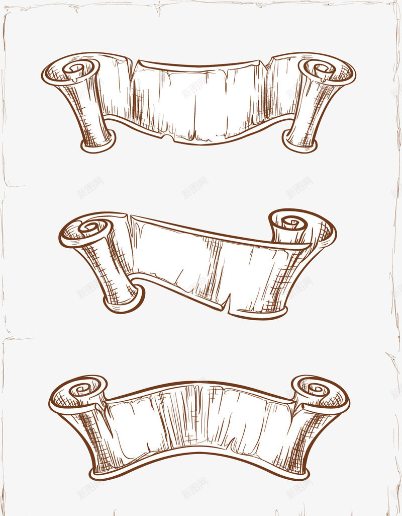 羊皮纸png免抠素材_新图网 https://ixintu.com 免费矢量下载 卷纸 插画 纸张 羊皮纸