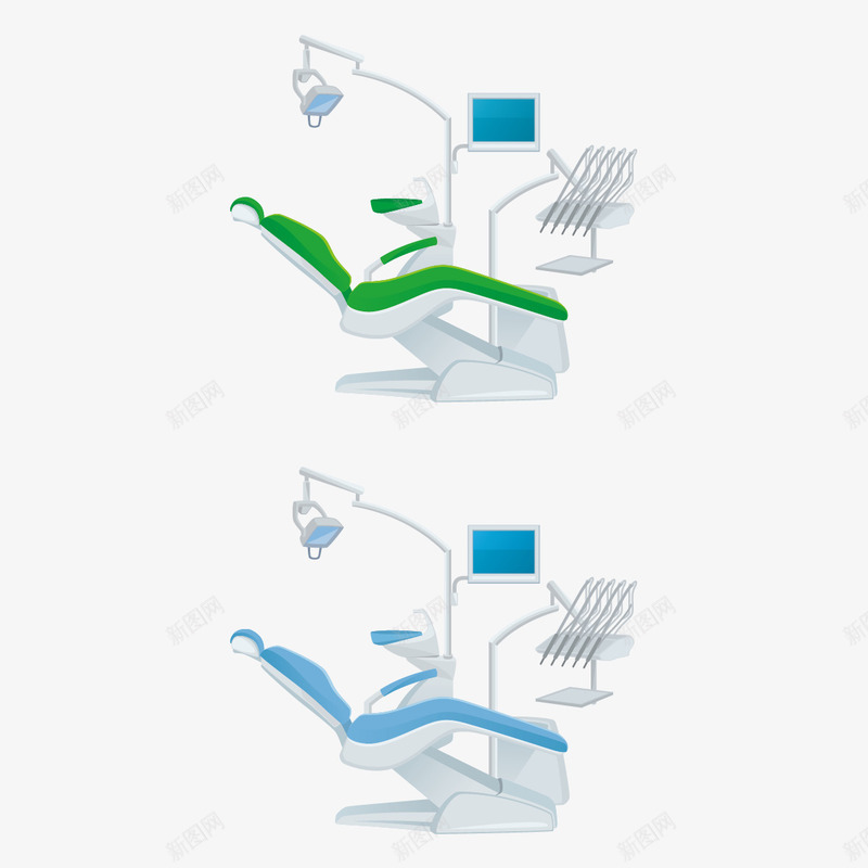 医疗设备png免抠素材_新图网 https://ixintu.com 医疗床 医疗灯 椅子