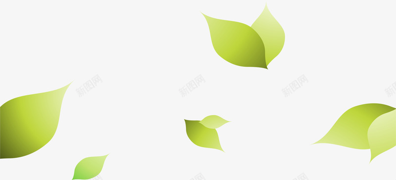 绿色漂浮春季文艺树叶png免抠素材_新图网 https://ixintu.com 文艺 春季 树叶 漂浮 绿色