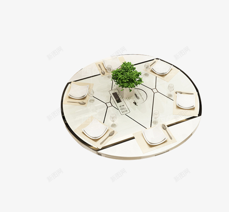 圆形六人餐桌桌面png免抠素材_新图网 https://ixintu.com 宣传海报 家具设计 家居装饰 餐桌桌面
