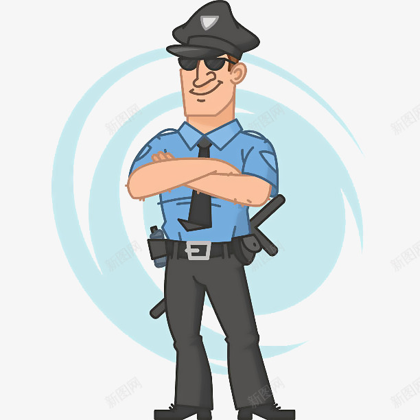 卡通双手交叉穿制服的保安png免抠素材_新图网 https://ixintu.com 保安 保安卡通 保安员 保镖 制服 卡通 双手交叉 墨镜 守卫 安保 微笑 插画 男人 男保镖