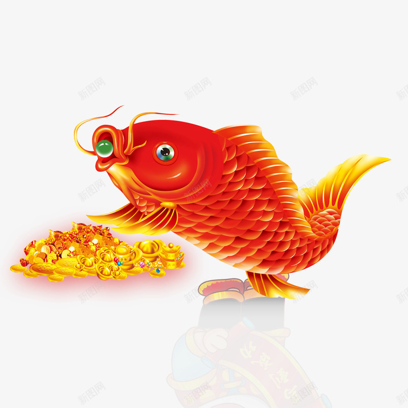 年年有鱼png免抠素材_新图网 https://ixintu.com 喜庆节日 新年主题 新年创意海报 新年广告 新年春节PSD免费下载 新年活动 春节海报 鱼