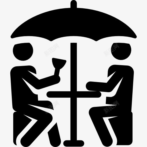 阳台图标png_新图网 https://ixintu.com humanpictos 人 太阳伞 椅子 露台 餐厅