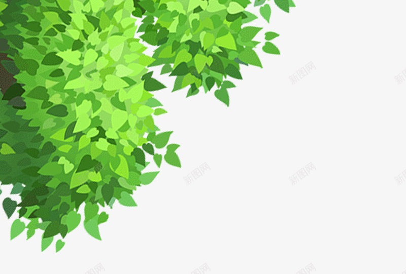 树叶手绘树枝装饰图案png免抠素材_新图网 https://ixintu.com 免抠PNG 手绘 树叶 树枝 绿色 茂盛大树 装饰图案