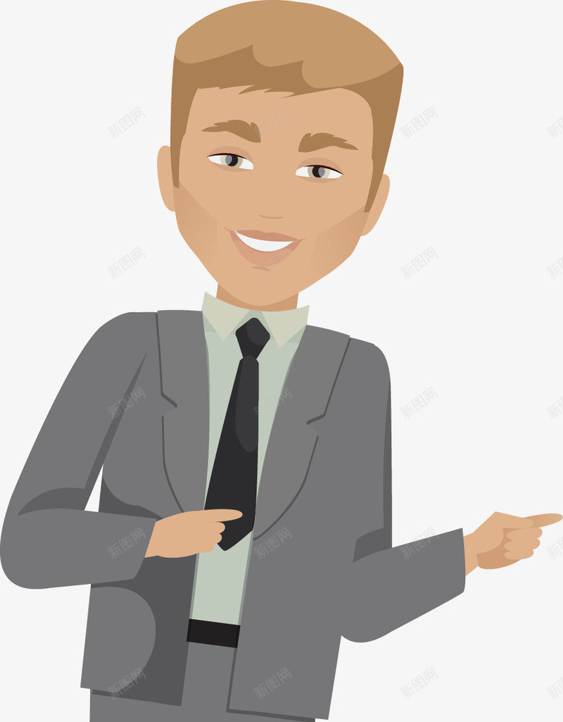卡通商务男人图png免抠素材_新图网 https://ixintu.com 人 创意矢量人 卡通人 卡通商务人 商务人 白领 矢量商务人