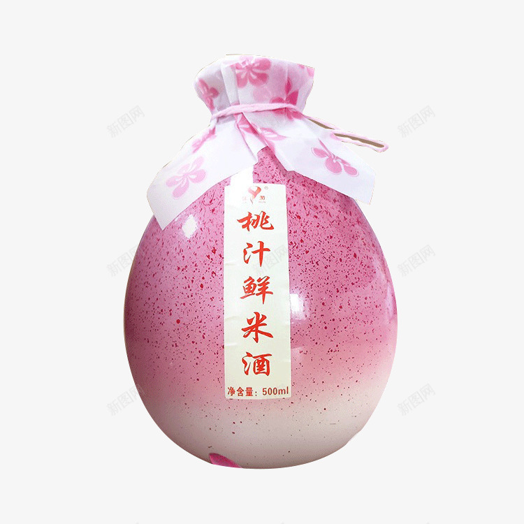 香甜桃花米酒png免抠素材_新图网 https://ixintu.com 桃花酒 米酒 酒 饮品