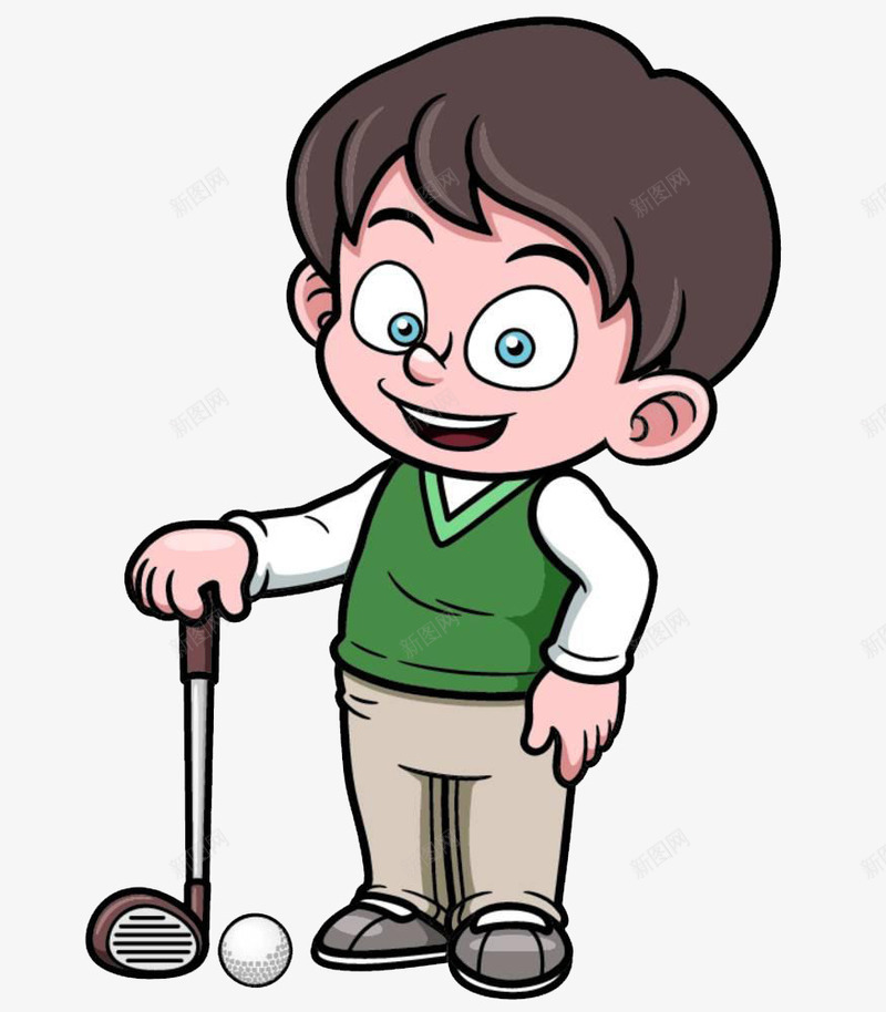 打高尔夫的男人png免抠素材_新图网 https://ixintu.com PNG素材 卡通 男人 高尔夫