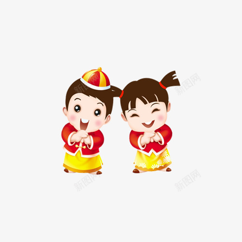 福娃png免抠素材_新图网 https://ixintu.com 春节素材 福娃图案 福娃拜年 过年装饰图案 鸡年元素