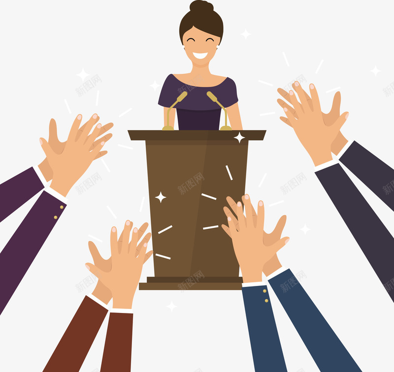 商务女士讲座矢量图eps免抠素材_新图网 https://ixintu.com 商务 商务女士 商务讲座 矢量讲座 讲座 讲座怕NG 矢量图