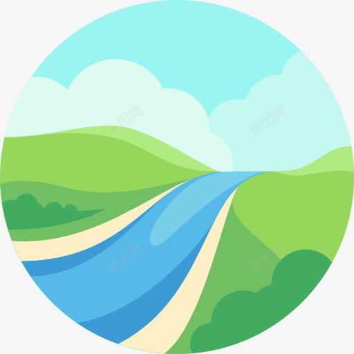 河图标png_新图网 https://ixintu.com 河 自然景观