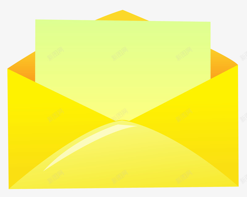打开的信封矢量图eps免抠素材_新图网 https://ixintu.com 信封 打开 纸张 黄色 矢量图