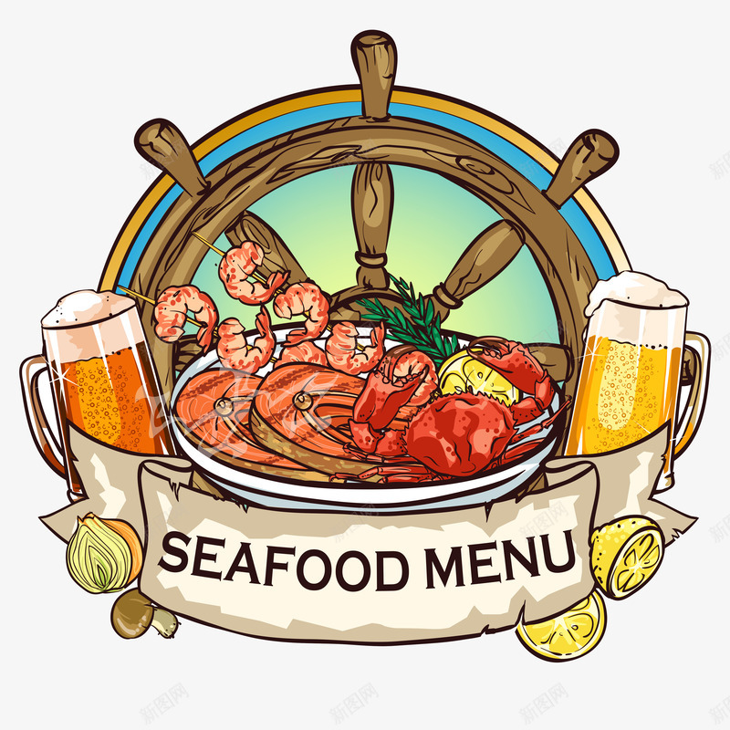 漂浮海鲜汤饭psd免抠素材_新图网 https://ixintu.com 啤酒 悬浮海鲜汤饭 海鲜汤饭 龙虾