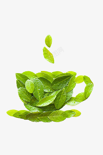 绿杯png免抠素材_新图网 https://ixintu.com 绿叶 绿色 飘浮