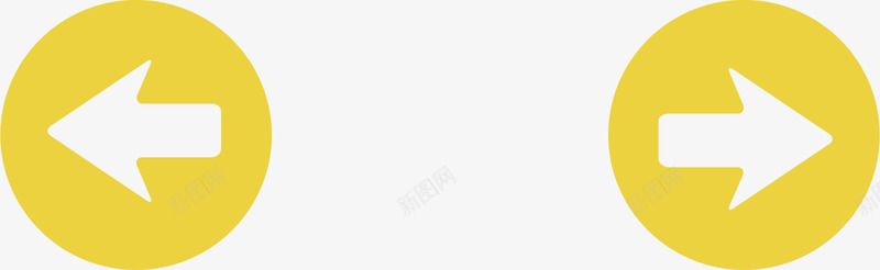 黄色点击按钮矢量图图标ai_新图网 https://ixintu.com 按钮 矢量按钮 轮播按钮 轮播标识 轮播素材 矢量图