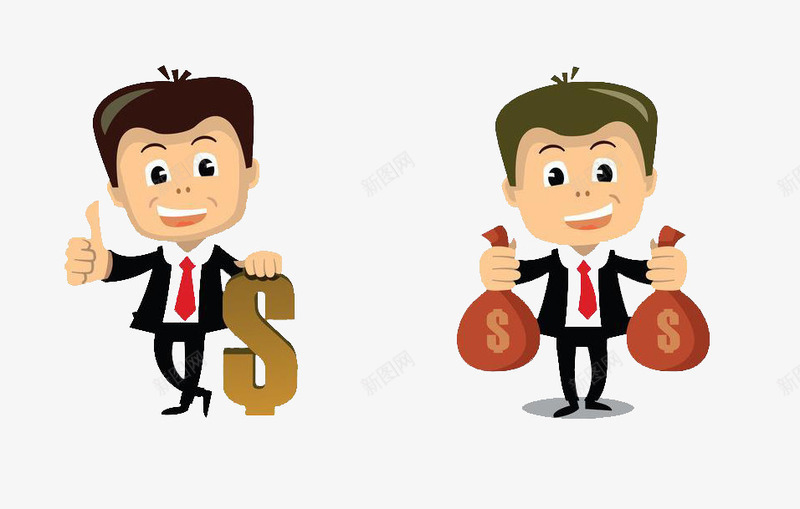 卡通商务男人png免抠素材_新图网 https://ixintu.com 卡通人 卡通男人 商务 商务卡通人 白领 西装男 金融
