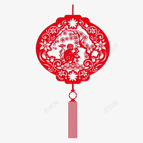 春节剪纸png免抠素材_新图网 https://ixintu.com 中国风 中秋 剪纸灯笼 正月十五 灯笼