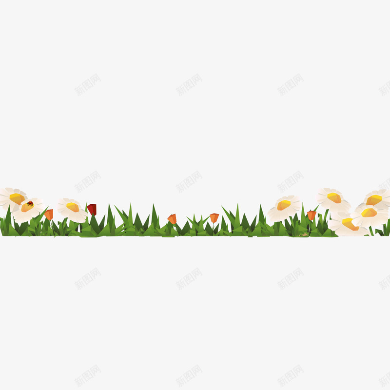 草坪花丛png免抠素材_新图网 https://ixintu.com 花 花丛 草 草坪 草坪素材