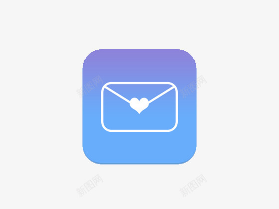 一封情书图标元素png_新图网 https://ixintu.com png图片 信封 免费png 手绘 渐变色 爱心
