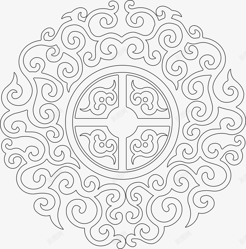 复古中国风节日元素矢量图ai免抠素材_新图网 https://ixintu.com 中国风 古代纹饰 古风 复古 矢量图 花纹