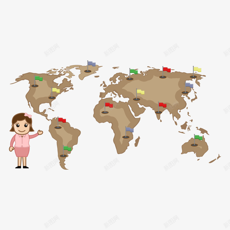 人物png免抠素材_新图网 https://ixintu.com 人物 卡通 地图 展示 男孩