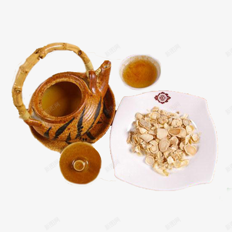 人参茶一套psd免抠素材_新图网 https://ixintu.com 一套 人参 人参茶 材料 茶具 茶壶 茶杯 茶类 饮品