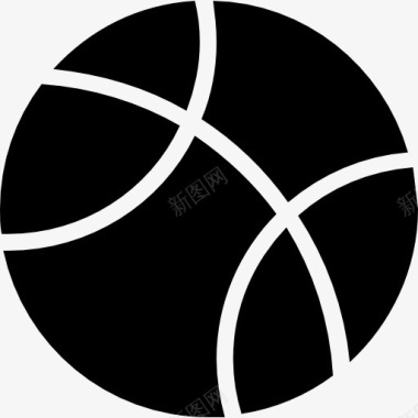 篮球的黑色球图标图标