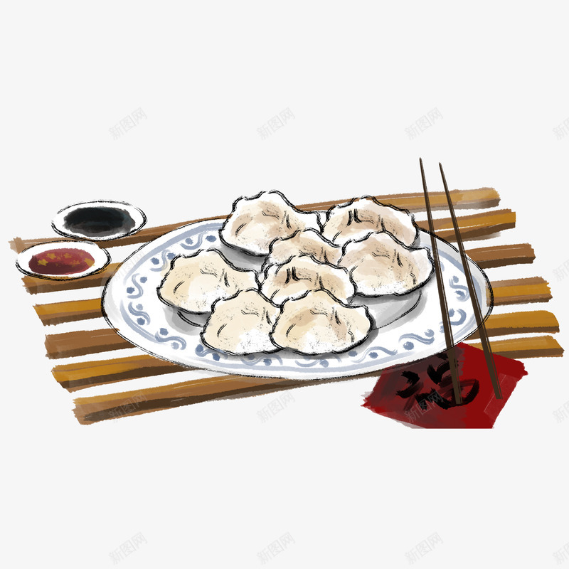 卡通饺子psd免抠素材_新图网 https://ixintu.com PNG图 PNG图下载 冬至饺子 创意卡通 卡通 卡通插图 插图 新年饺子 睡觉 饺子