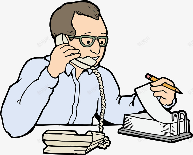 卡通咨询客服男人png免抠素材_新图网 https://ixintu.com 业务咨询 企业咨询 企业职员 咨询 打电话 接电话 电话 电话咨询 职员