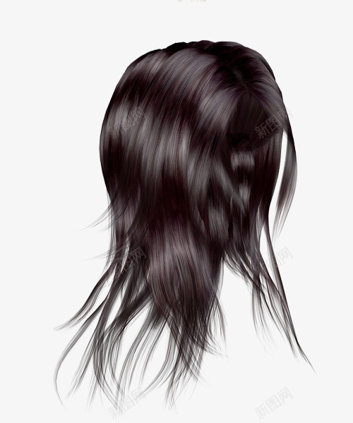 黑色女士头发发型装饰假发png免抠素材_新图网 https://ixintu.com 假发 发型 头发 女士 装饰 黑色