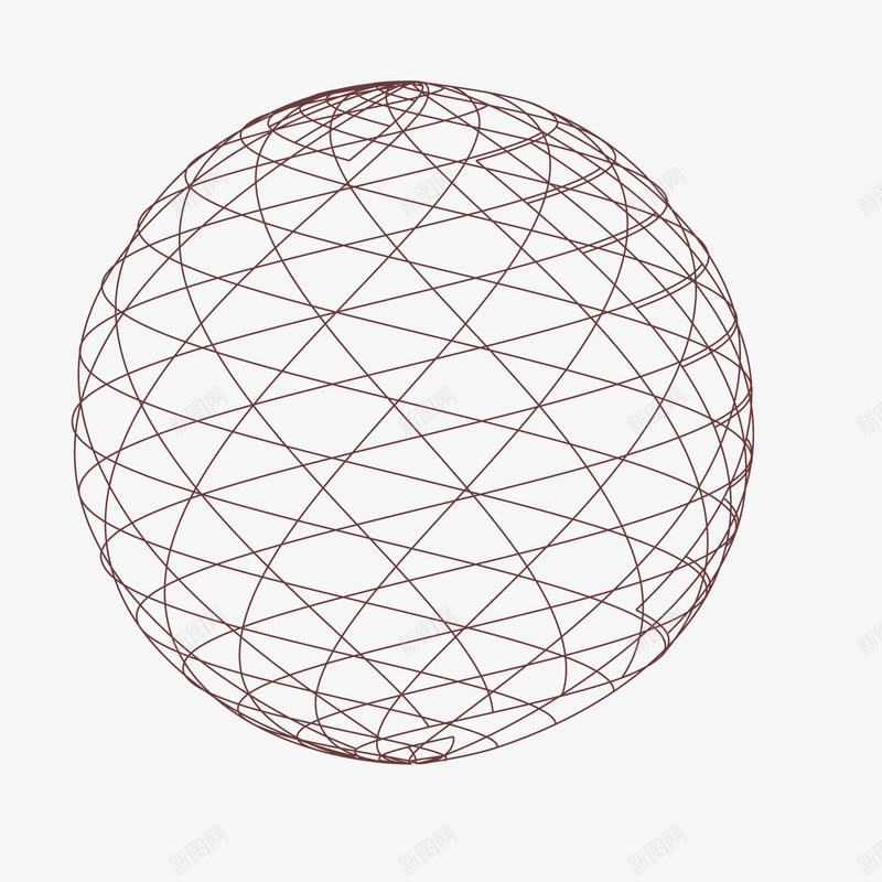 红色球形立体交叉网格png免抠素材_新图网 https://ixintu.com 交叉 球形 立体 红色 网格 透明网格